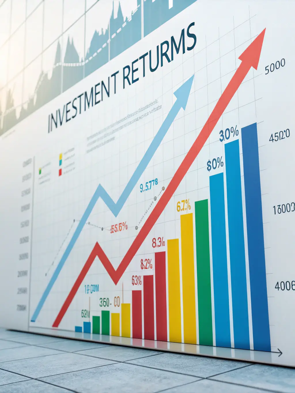 A graph showcasing the ROI improvements achieved by villas managed by Bali Luxury Stays, demonstrating the financial benefits of their services.